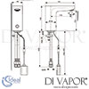 Ideal Standard CeraPlus Electronic Basin Spout with Battery Dimensions